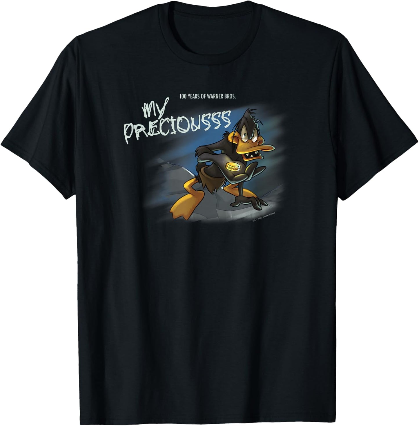 WB 100 Looney Tunes Daffy Duck My Precious LOTR Collection T-Shirt - T-Shirt | Black