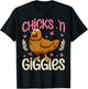 Chicks 'n Giggles Funny Chicken T-Shirt - T-Shirt | Black