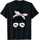 Rhodesian Ridgeback Mom Dog Messy Bun Hair Glasses , gray, s T-Shirt - T-Shirt | Black