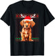 Fox Red Lab Christmas Santa Reindeer Labrador Retriever T-Shirt - T-Shirt | Black