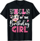 Uncle Of The Birthday Girl Farm Cow 1St Birthday Party T-Shirt - T-Shirt | Black