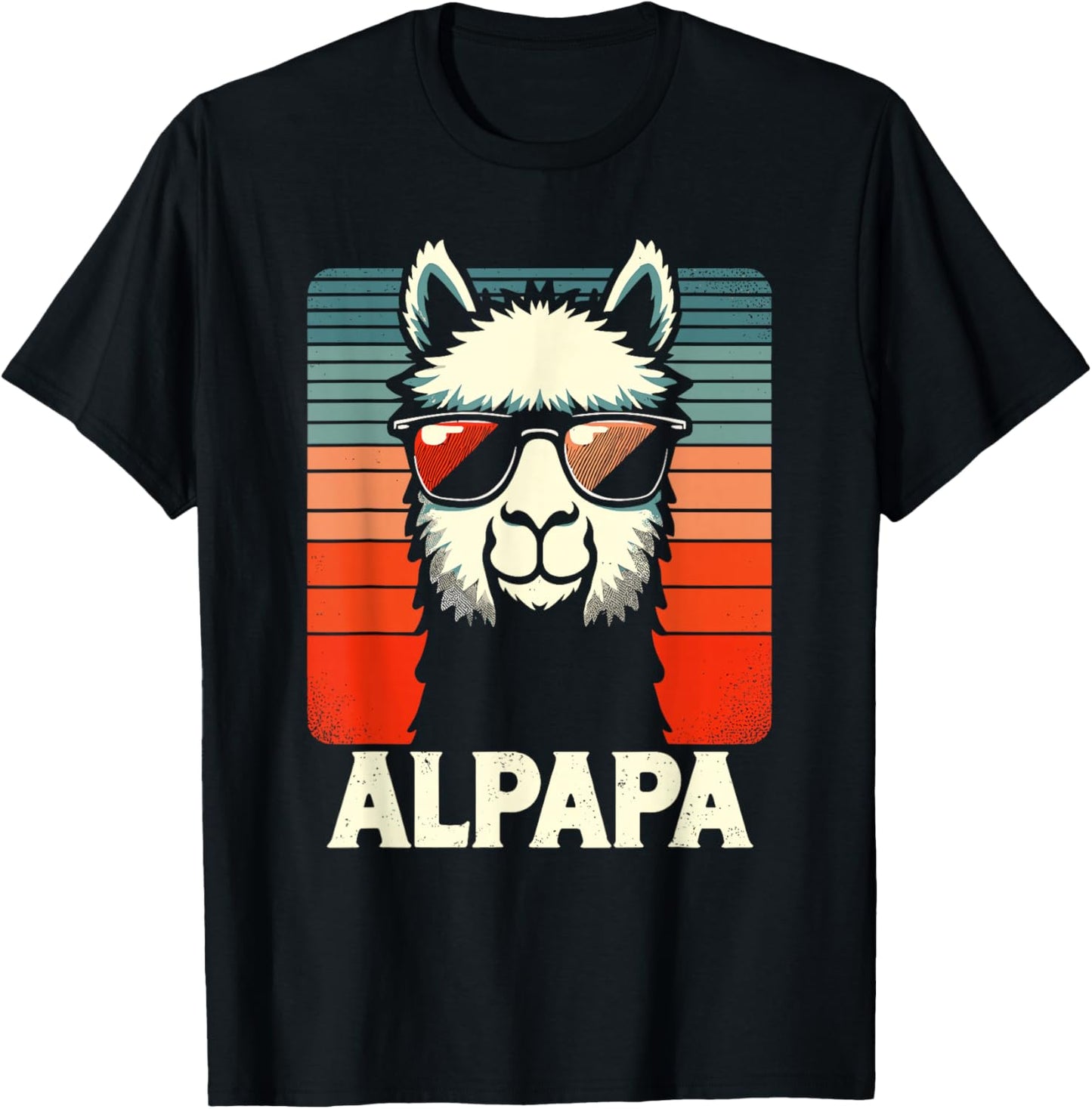 with German Text "Bester Papa Alpapa Alpaka Frischgebackener Papa Vatertag" T-Shirt - T-Shirt | Black