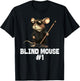 Blind Mouse #1 Cool Mouse Illustration T-Shirt - T-Shirt | Black