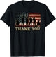 Patriotic Thank You Soldiers Veterans American Flag Military T-Shirt - T-Shirt | Black