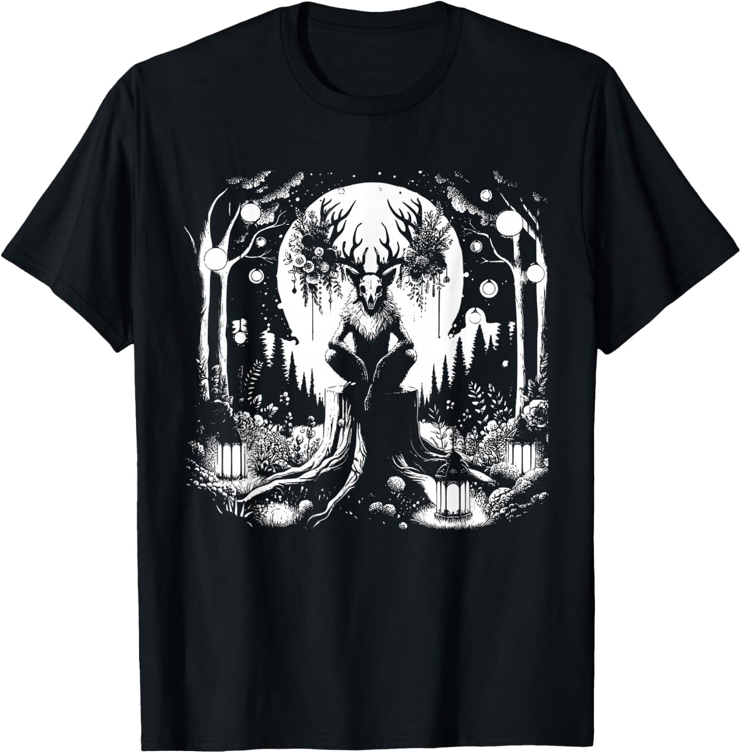 Wendigo Folklore Creature Cryptid Fantasy Monster Wendigo T-Shirt - T-Shirt | Black