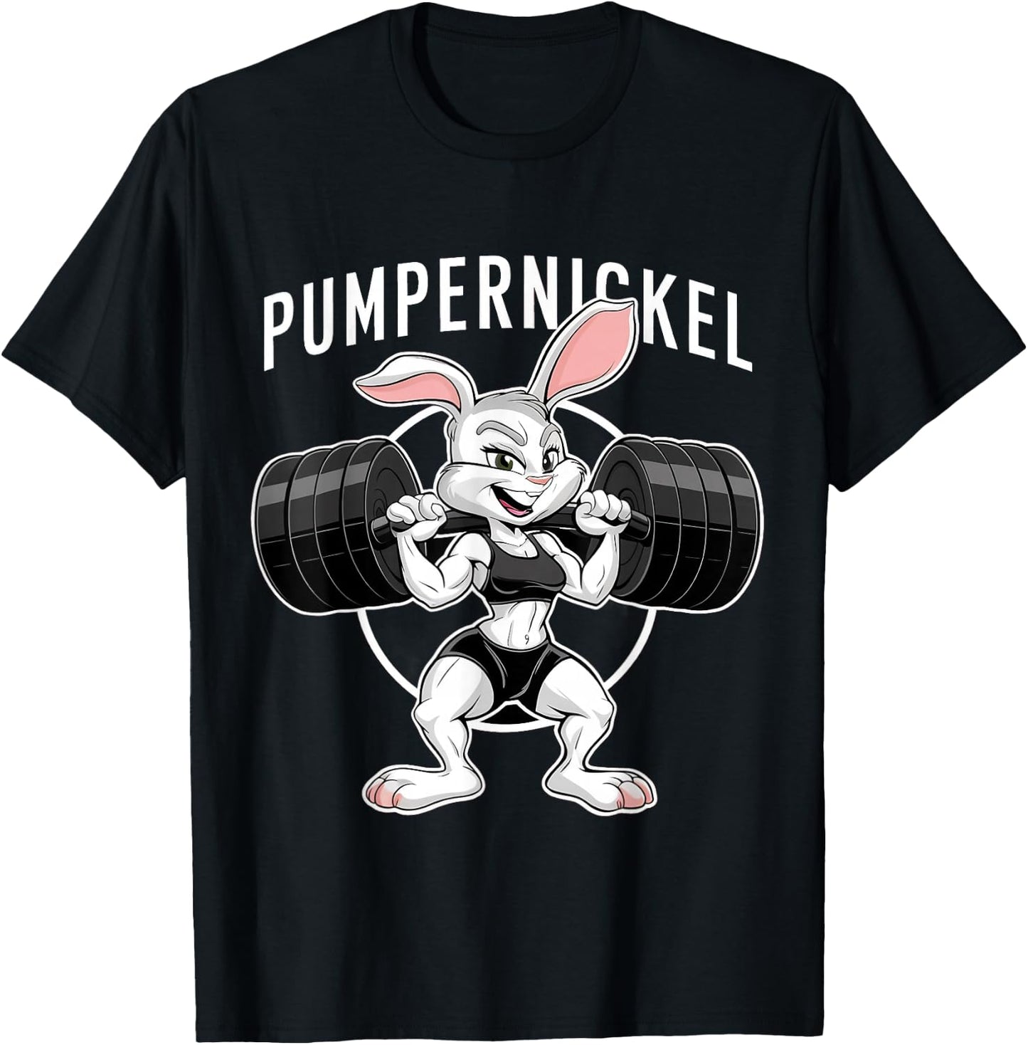 Lustiges Pumpernickel Kaninchen Fitness Sport Bodybuilding Gym T-Shirt - T-Shirt | Black