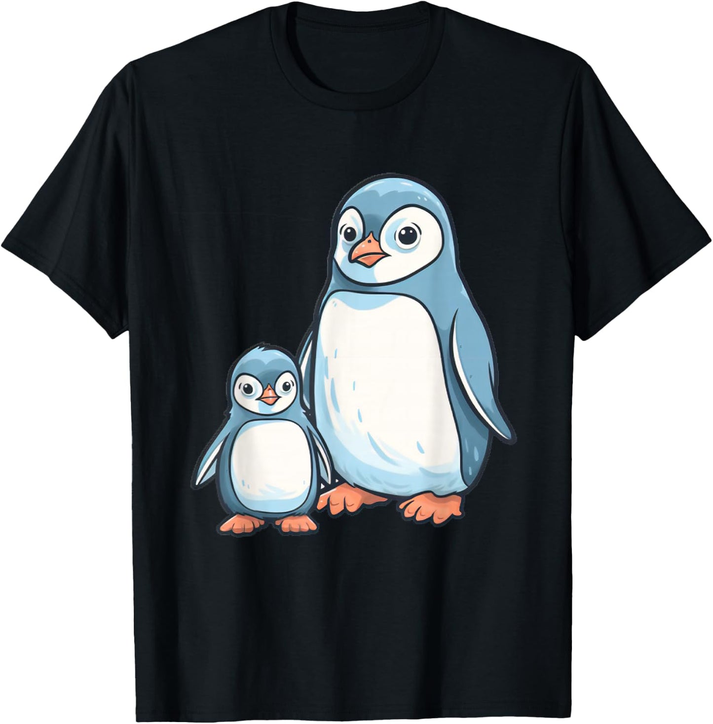Mom and Baby Penguin Cute Mother's Day T-Shirt - T-Shirt | Black
