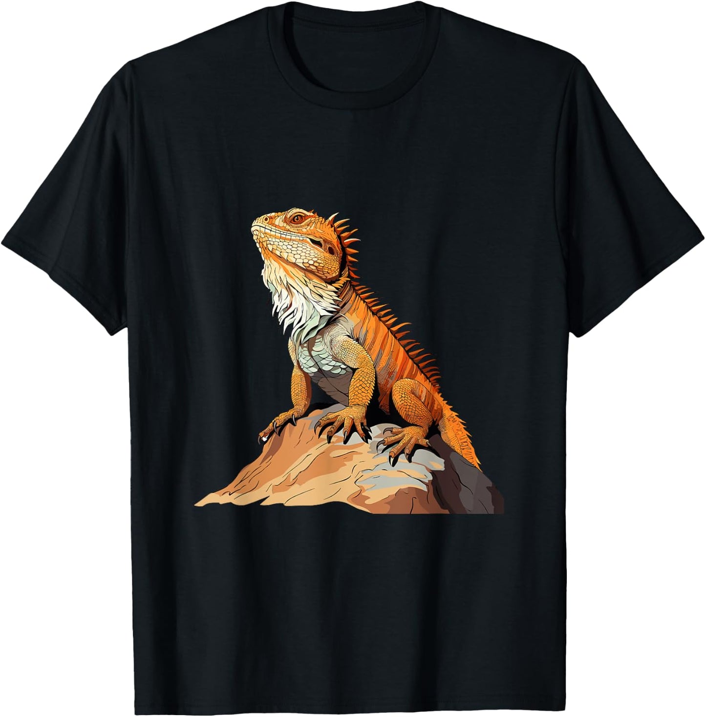 Bearded Dragon Pogona Reptile Graphic T-Shirt - T-Shirt | Black