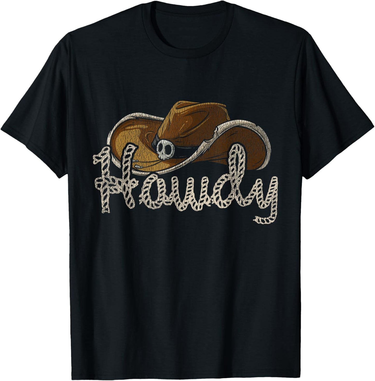 Howdy Cowboy T-Shirt - T-Shirt | Black