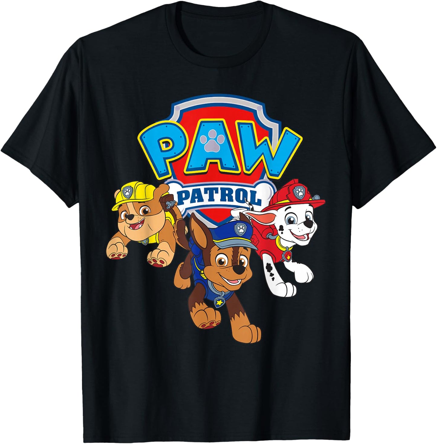 Paw Patrol Pup Trio T-Shirt - T-Shirt | Black