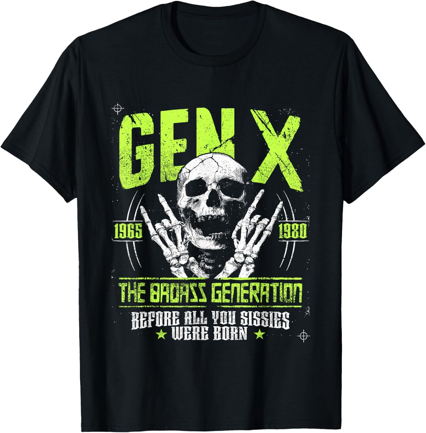 Gen X Badass Generation Punk Rock Sull Spruch T-Shirt - T-Shirt | Black