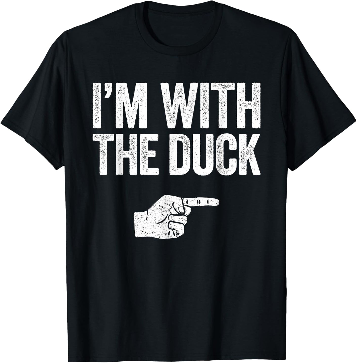 I'm With The Duck Shirt Adult Kids Matching Duck Costume T-Shirt - T-Shirt | Black