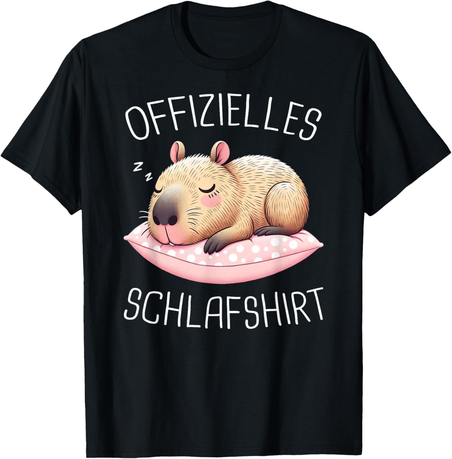Capybara Official Sleepshirt Water Pig Pyjamas , black T-Shirt - T-Shirt | Black