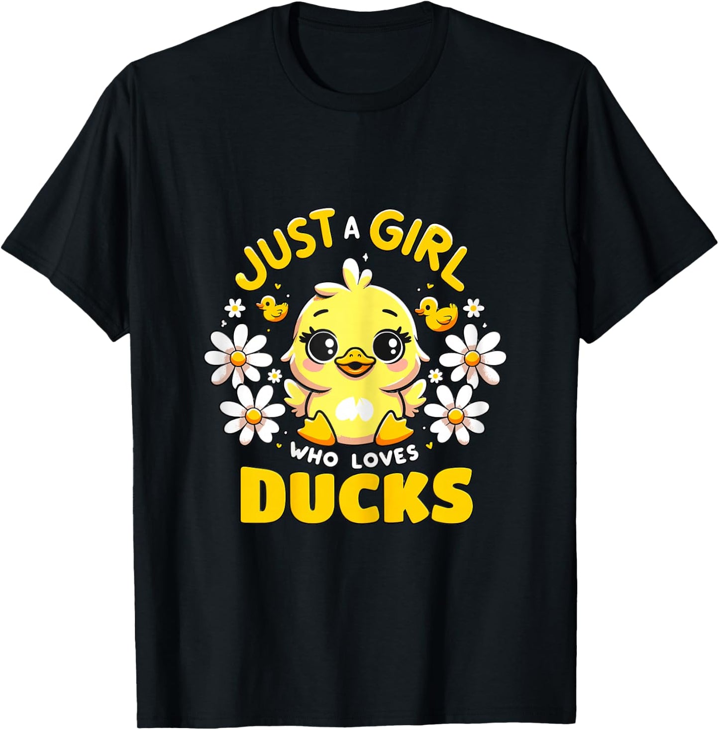 Just a Girl who loves Ducks T-Shirt - T-Shirt | Black