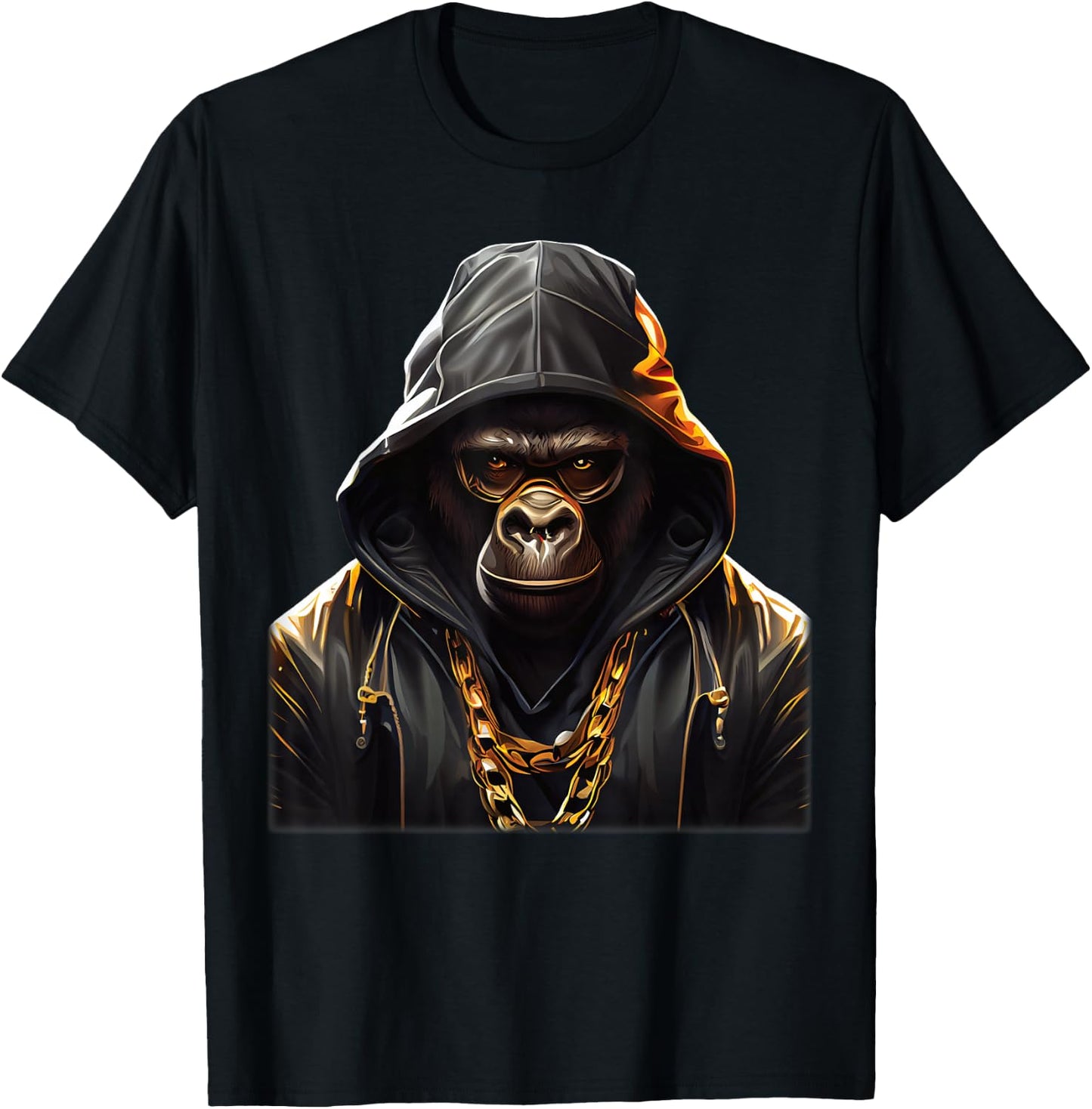 Gangster Hip Hop Gorilla , black T-Shirt - T-Shirt | Black