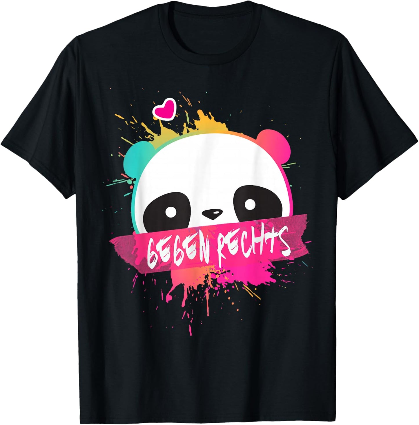 GEGEN RECHTS: Zeichen setzen gegen Rechts! T-Shirt - T-Shirt | Black