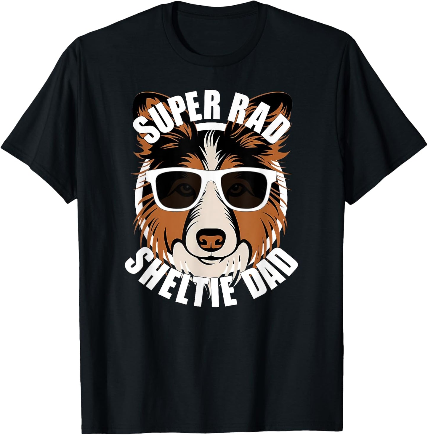 Sheltie Dad Funny Father’s Day Shetland Sheepdog Dog Men's T-Shirt - T-Shirt | Black