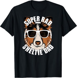 Sheltie Dad Funny Father’s Day Shetland Sheepdog Dog Men's T-Shirt - T-Shirt | Black