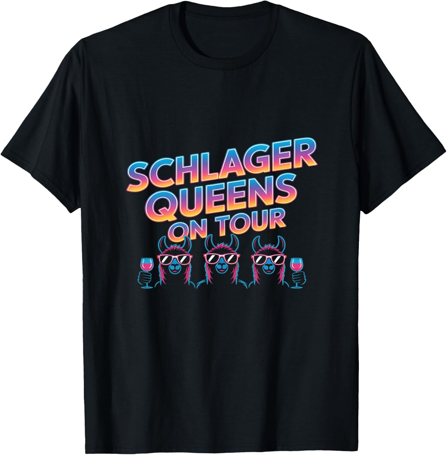 Schlager Queens On Tour Party Mädels JGA Crew Premium T-Shirt - T-Shirt | Black