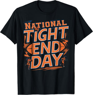 National Tight End Day 2026 American Football Lovers T-Shirt - T-Shirt | Black