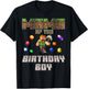 Mama Of The Birthday Boy Video Gamer Pixel Number T-Shirt - T-Shirt | Black