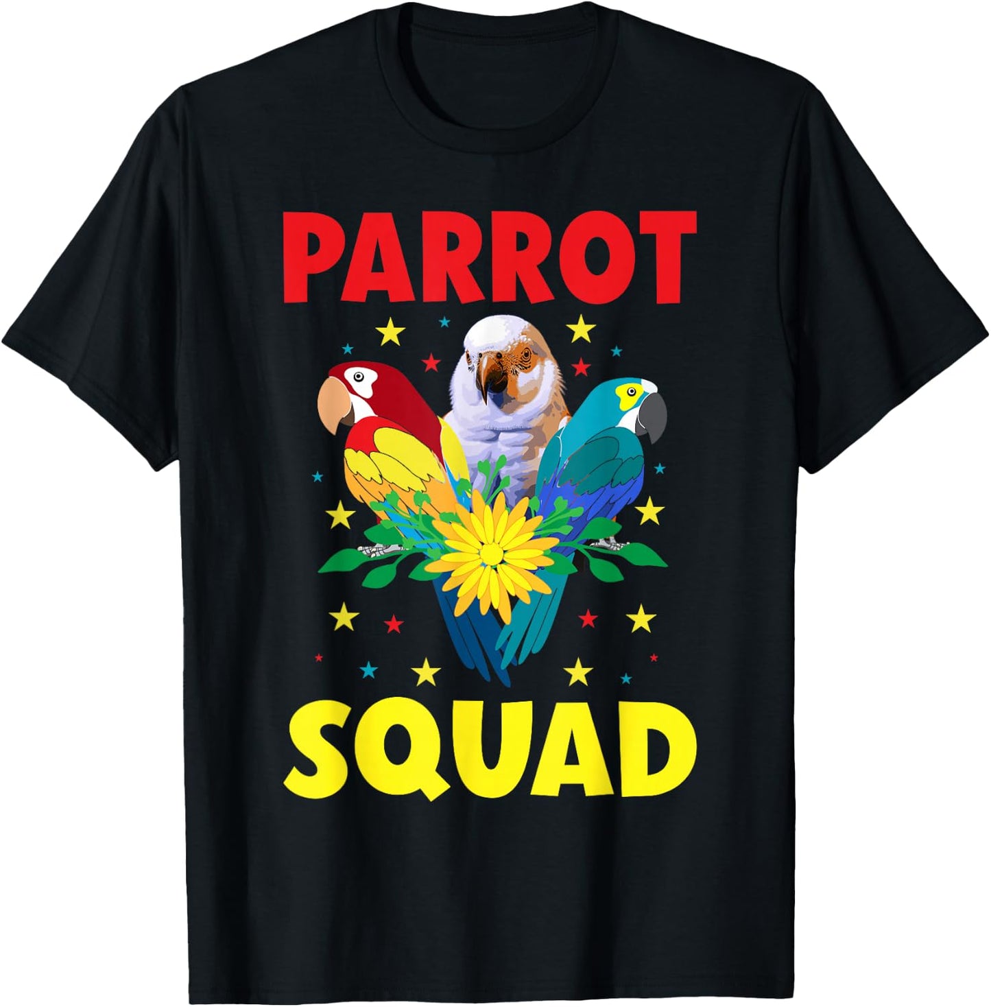 Parrot Squad Parrot T-Shirt - T-Shirt | Black
