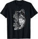 Wolf shirt for kids, wolf shirt , wolf for youth T-Shirt - T-Shirt | Black