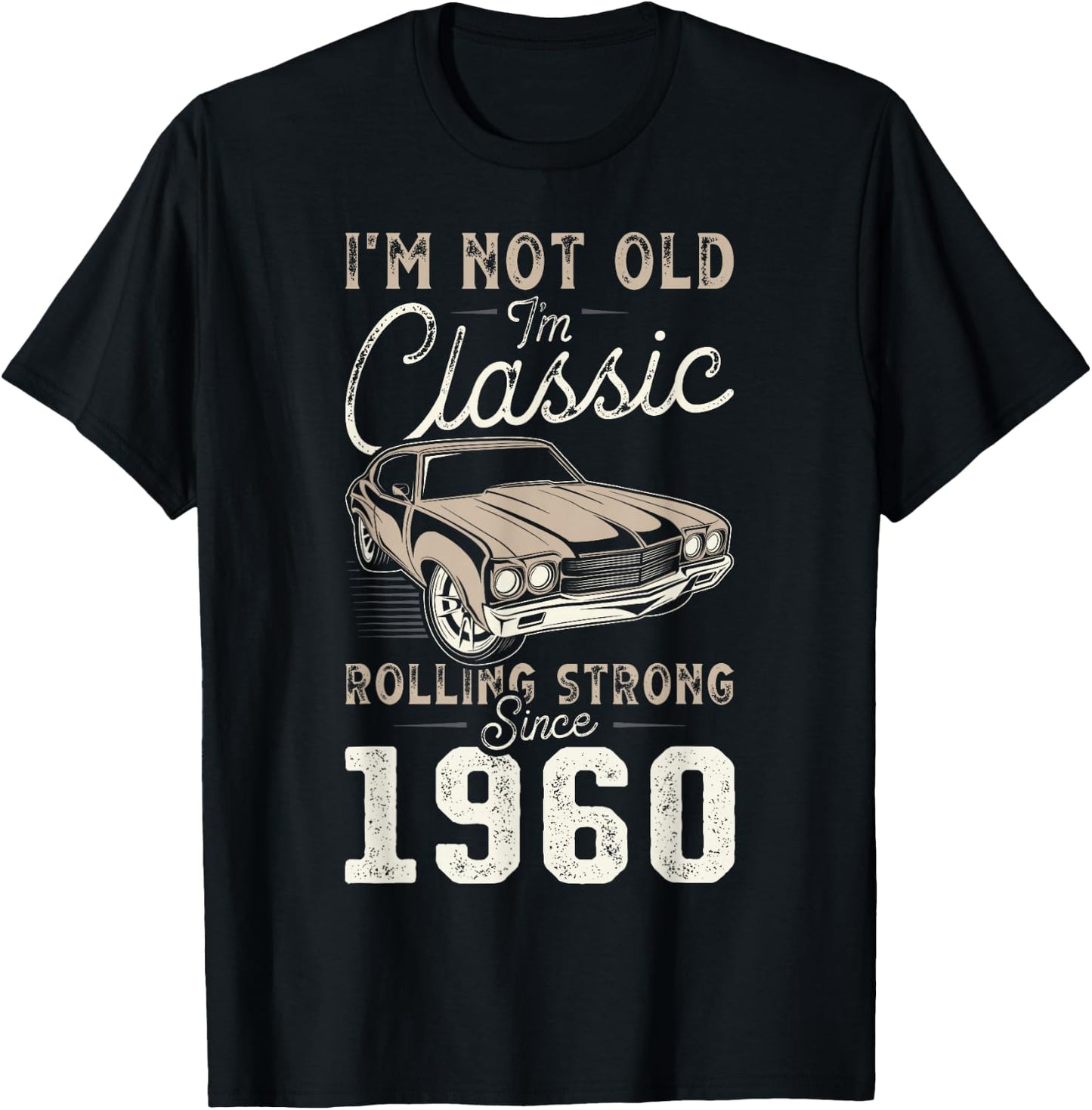 Oldtimer Jahrgang 1960 66. Geburtstag T-Shirt - T-Shirt | Black