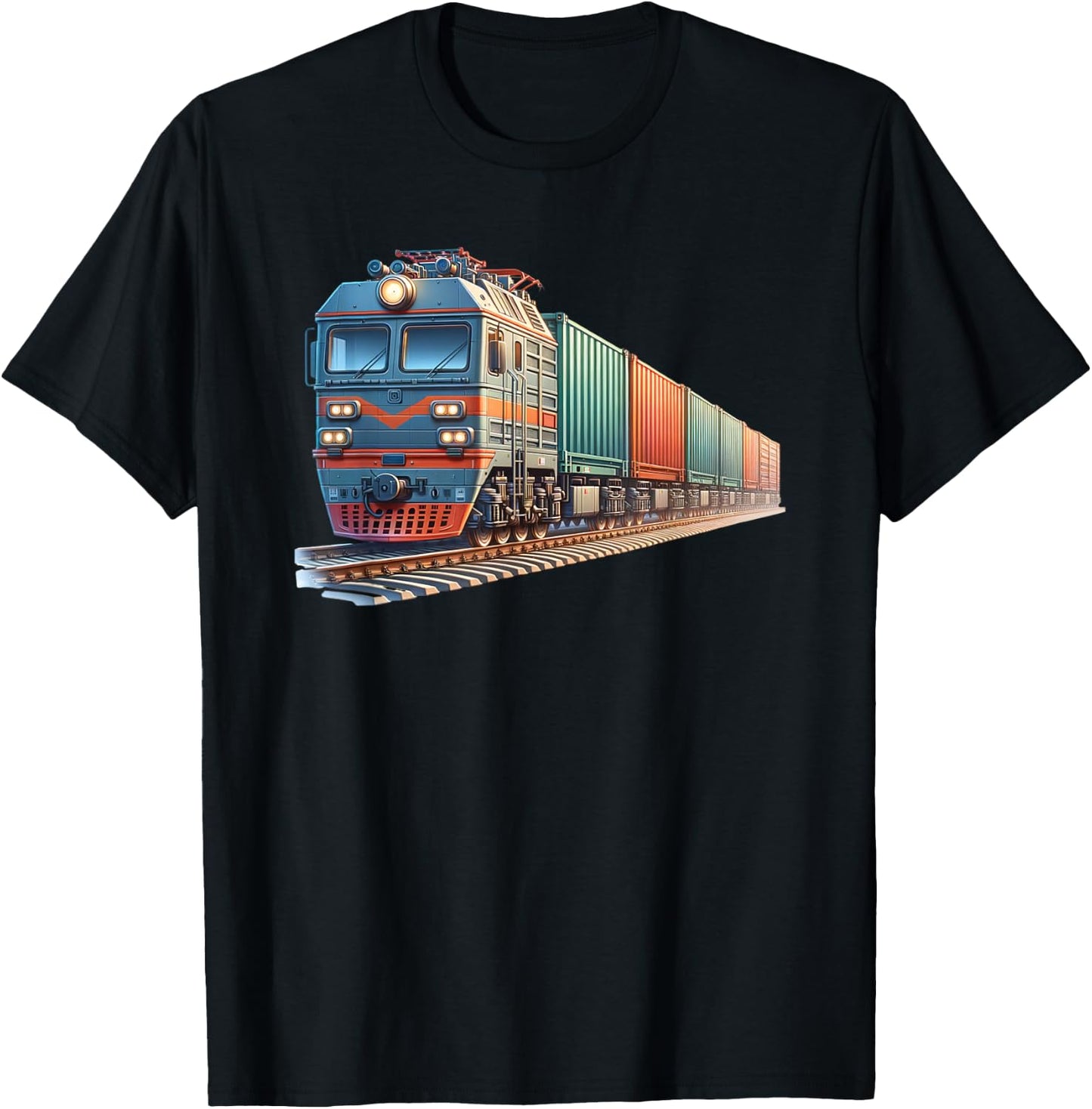 Kids Cargo Train , Black, S T-Shirt - T-Shirt | Black