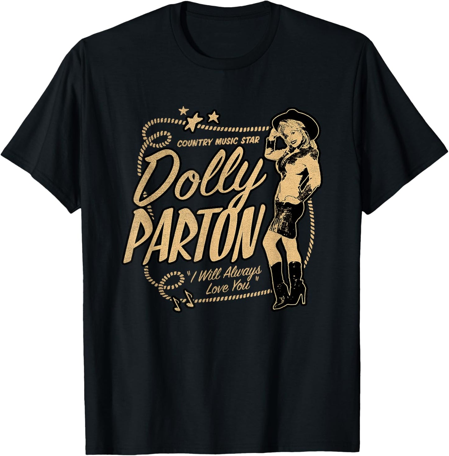 Dolly Parton Country-Musik-Star T-Shirt - T-Shirt | Black