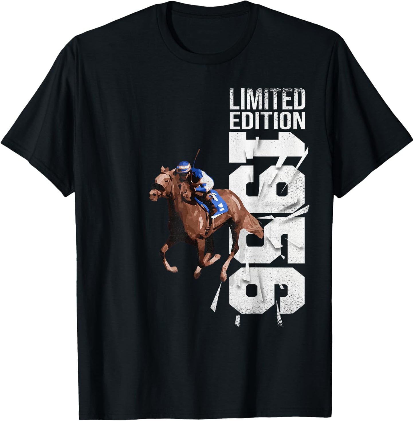 Jockey-Cheval-Course Vintage 1956 Anniversaire Cheval T-Shirt - T-Shirt | Black