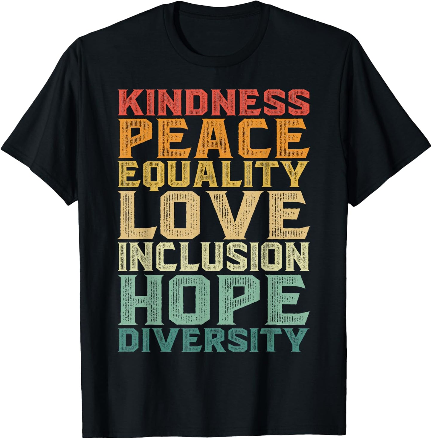 Peace Love Diversity Inclusion Equality Black History Month T-Shirt - T-Shirt | Black
