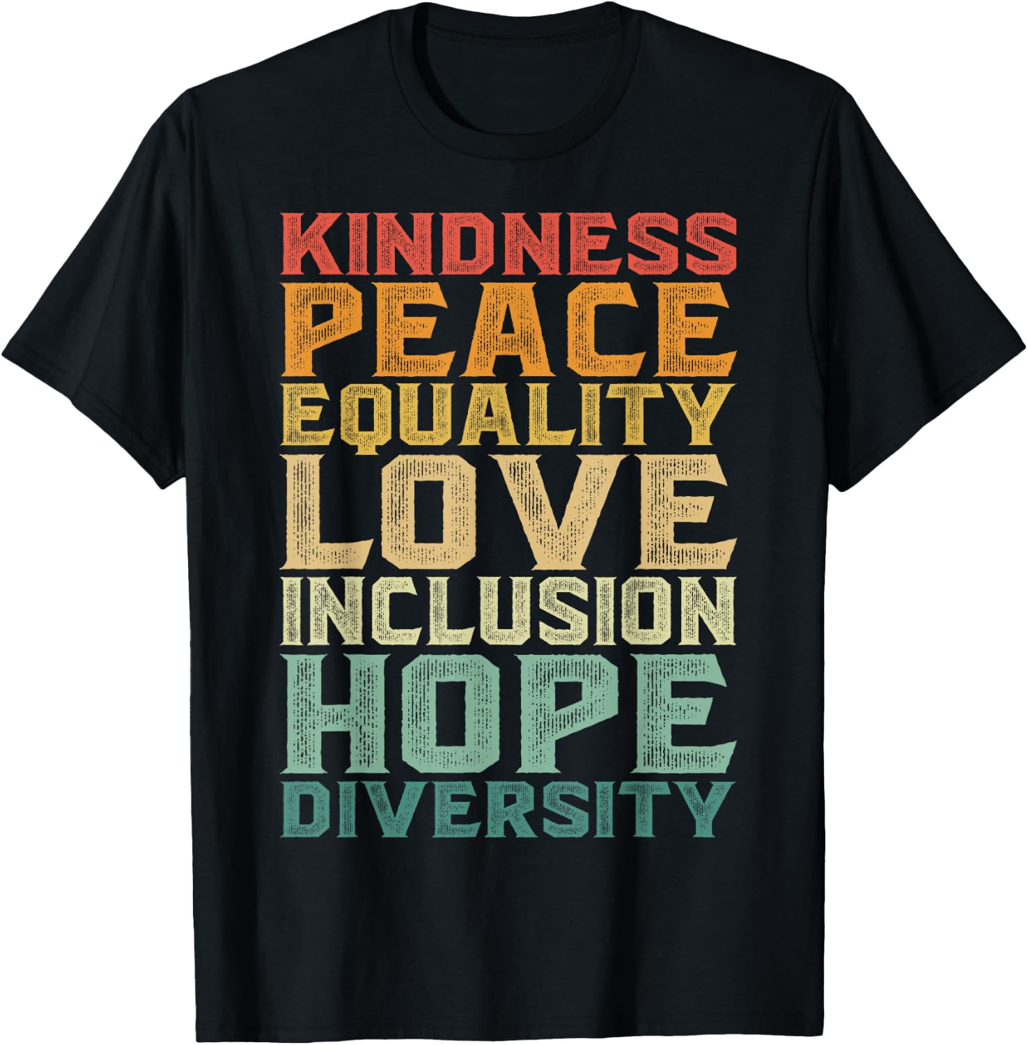 Peace Love Diversity Inclusion Equality Black History Month T-Shirt - T-Shirt | Black
