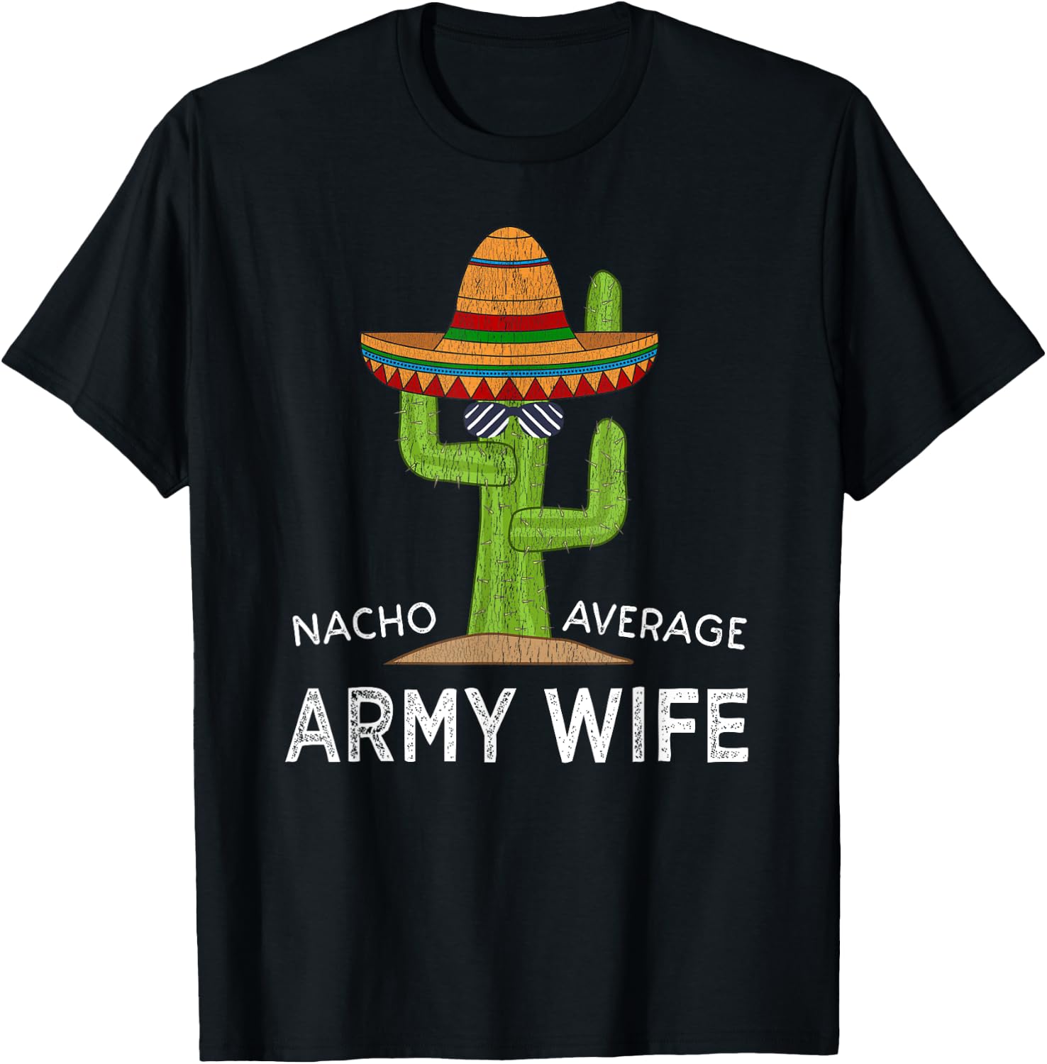 Funny Military Spouse Proud Army Wife T-Shirt - T-Shirt | Black