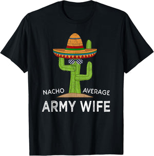 Funny Military Spouse Proud Army Wife T-Shirt - T-Shirt | Black
