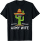 Funny Military Spouse Proud Army Wife T-Shirt - T-Shirt | Black