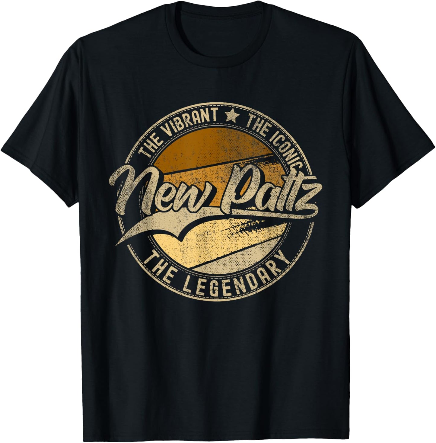 New Paltz NY | New York | Vintage Distressed T-Shirt - T-Shirt | Black