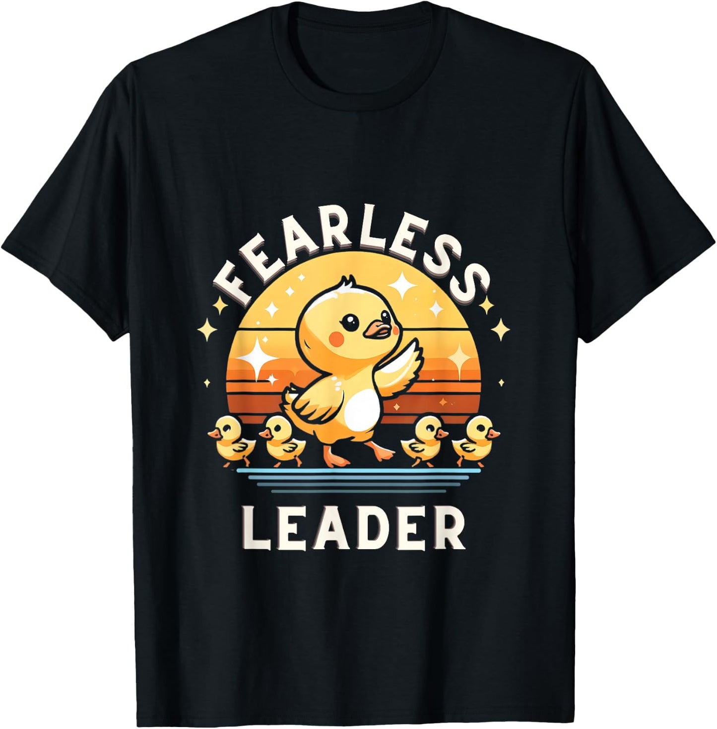 Funny Fearless Leader Duck ironic duck lovers motivational T-Shirt - T-Shirt | Black