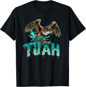Funny Hawk Tuah Guy Spit Joke Wet That Thang Splash Down T-Shirt - T-Shirt | Black