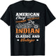 Vintage American Motorrad Indian Biker Lustiges Motorrad T-Shirt - T-Shirt | Black