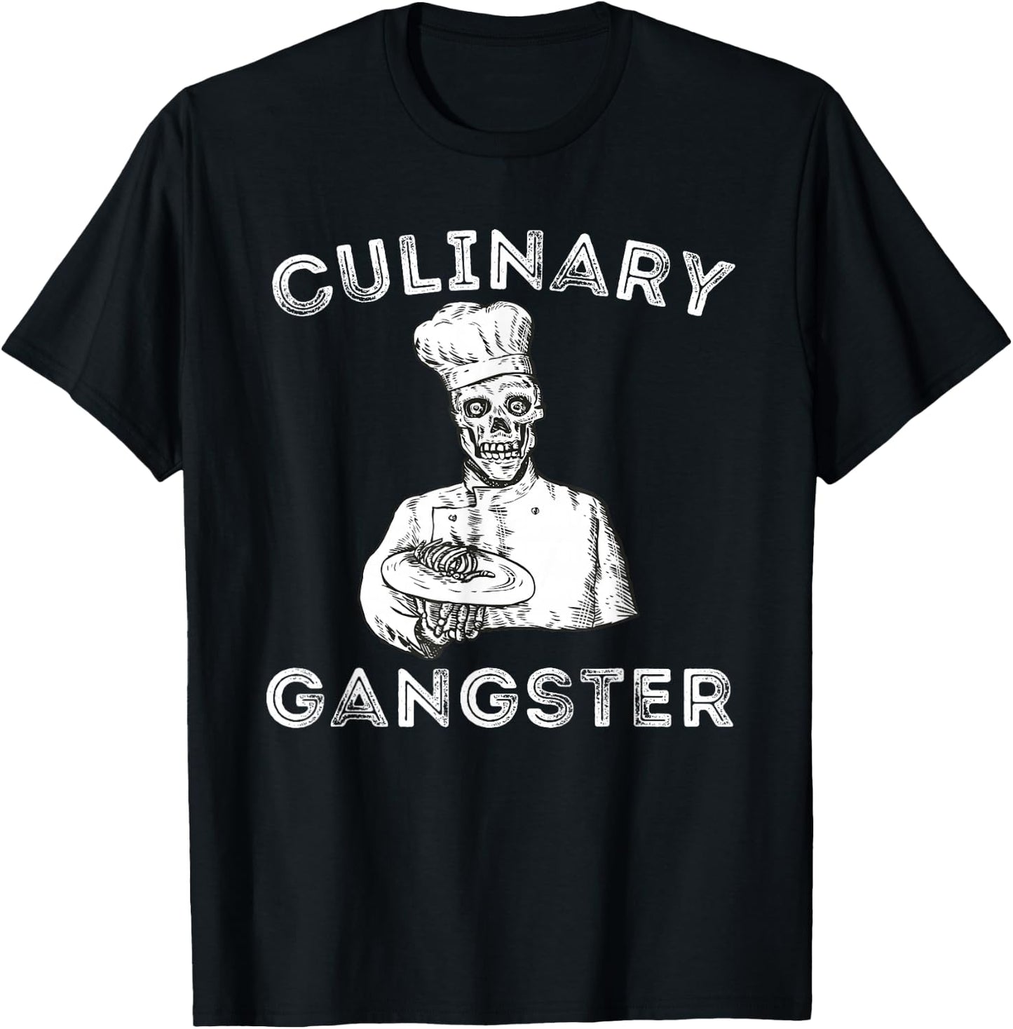 Funny Cooking & Chef Shirts - Culinary Gangster - Adult - Black - Small - Short Sleeve - - Classic Fit - Cotton - Novelty - Birthday T-Shirt - T-Shirt | Black