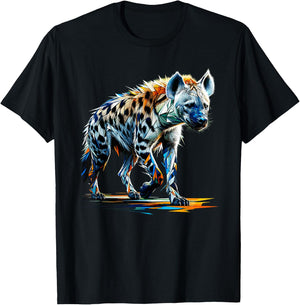 Polygon Art Hyänen Hyäne T-Shirt - T-Shirt | Black