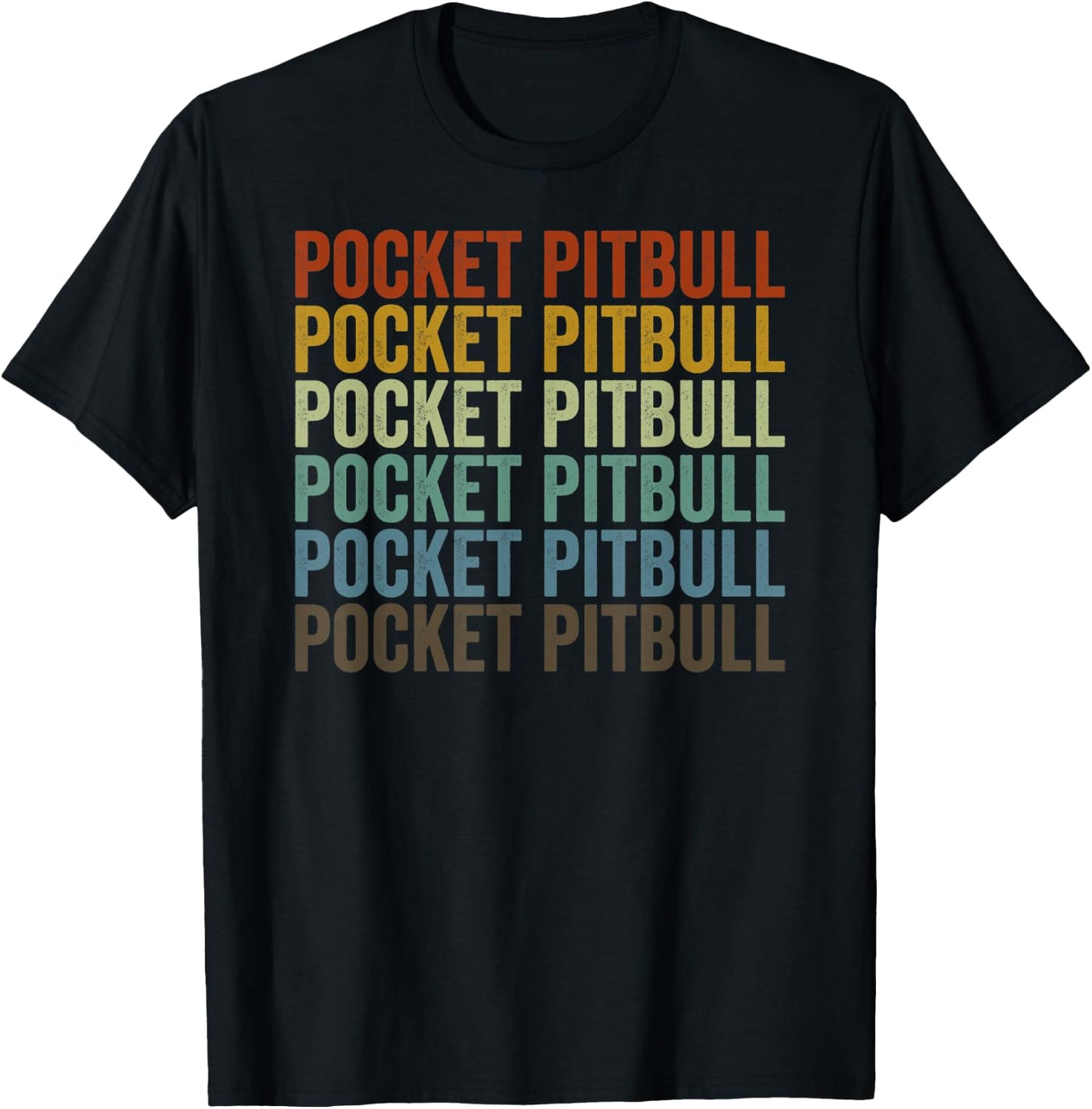 Pocket Pitbull Retro T-Shirt - T-Shirt | Black