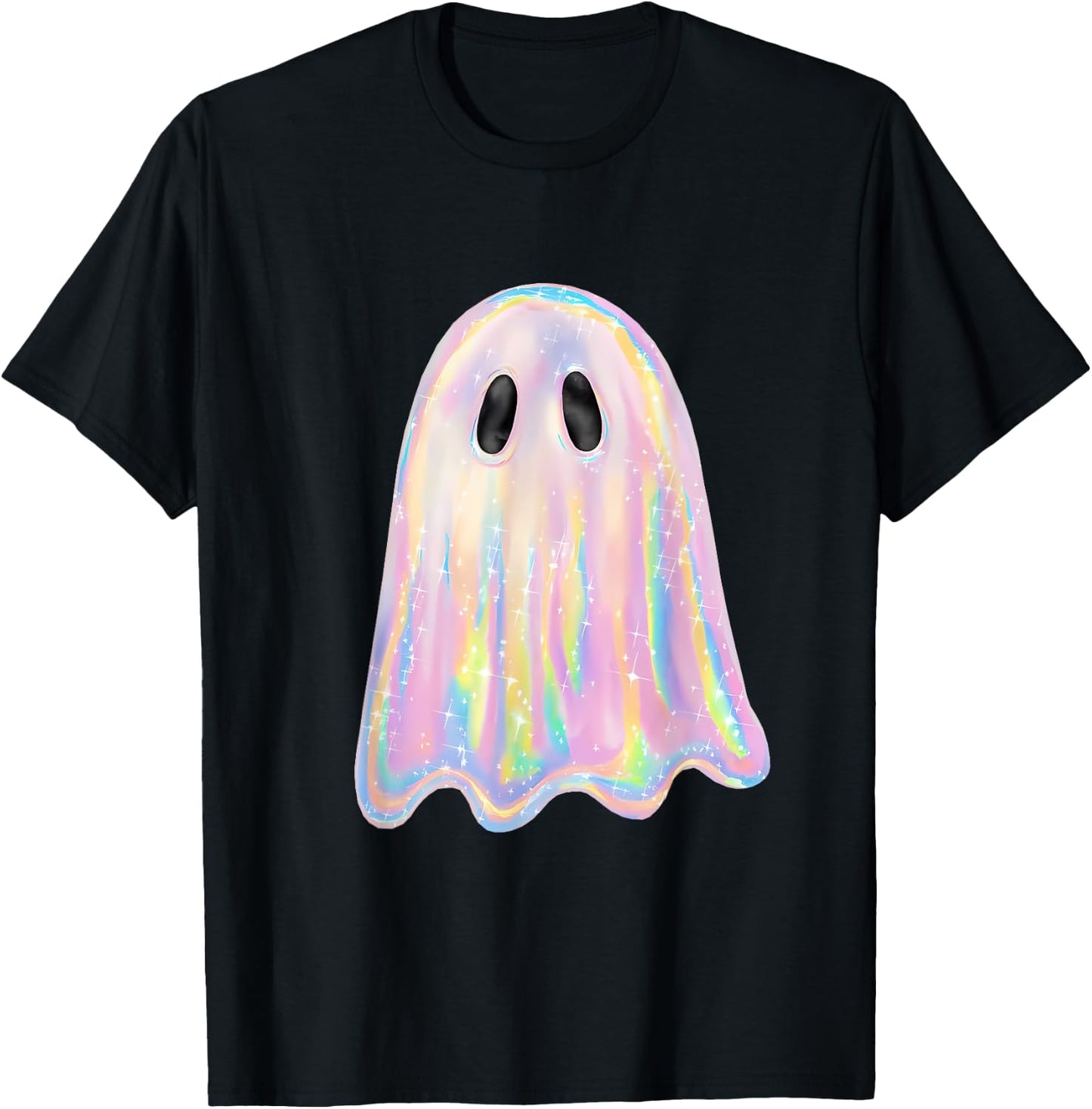 Retro Disco Ghost Cute Halloween Costume Funny Graphic T-Shirt - T-Shirt | Black
