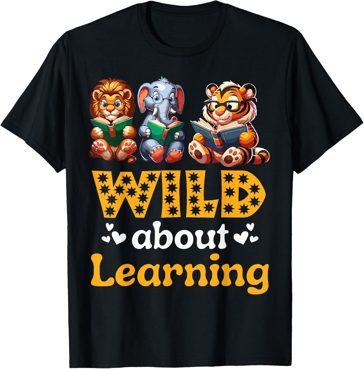 Wild About Learning Teacher Appreciation Back To School Kids T-Shirt - T-Shirt | Black
