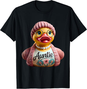 Auntie Rubber Duck Aunt Family T-Shirt - T-Shirt | Black