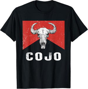 Retro Cojo Johnson Bull Skull Music Country 70s Cowboy Boots T-Shirt - T-Shirt | Black