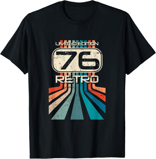 Limited Edition 1976 Retro Vintage , black T-Shirt - T-Shirt | Black