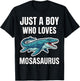 Just A Boy Who Loves Mosasaurus T-Shirt - T-Shirt | Black