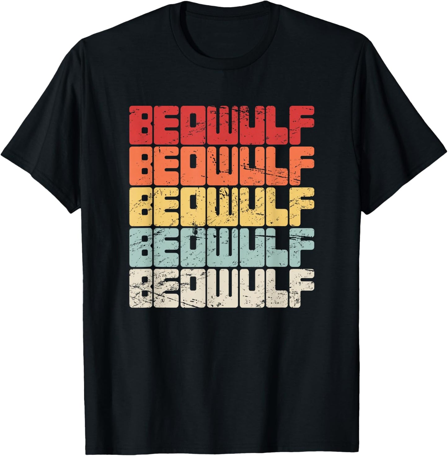 Retro English Literature Beowulf T-Shirt - T-Shirt | Black